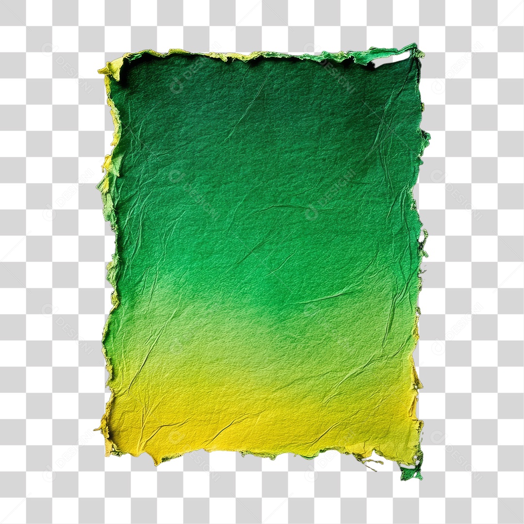 Elemento 3D Papel Amassado Rasgado PNG Transparente