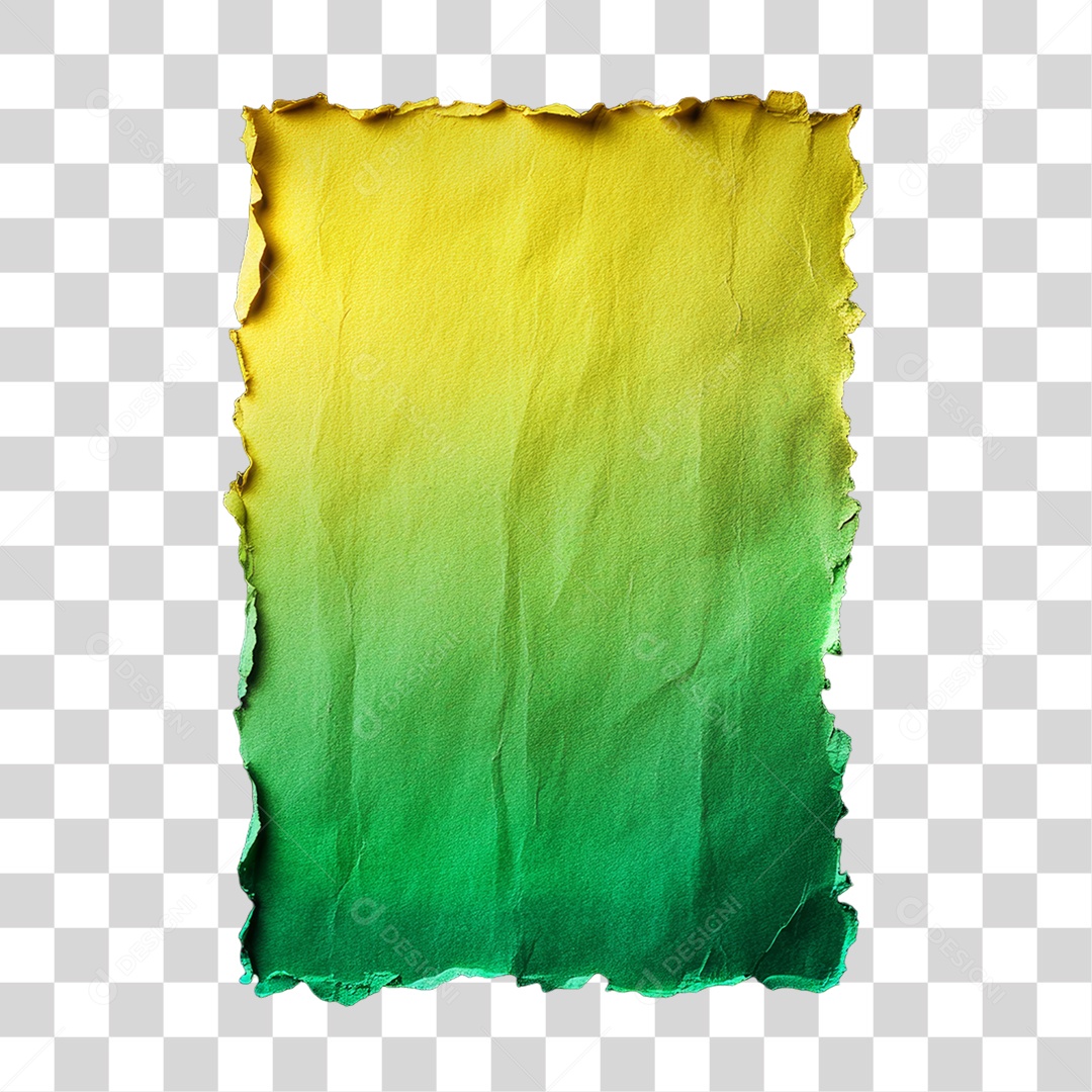 Elemento 3D Papel Amassado Rasgado PNG Transparente