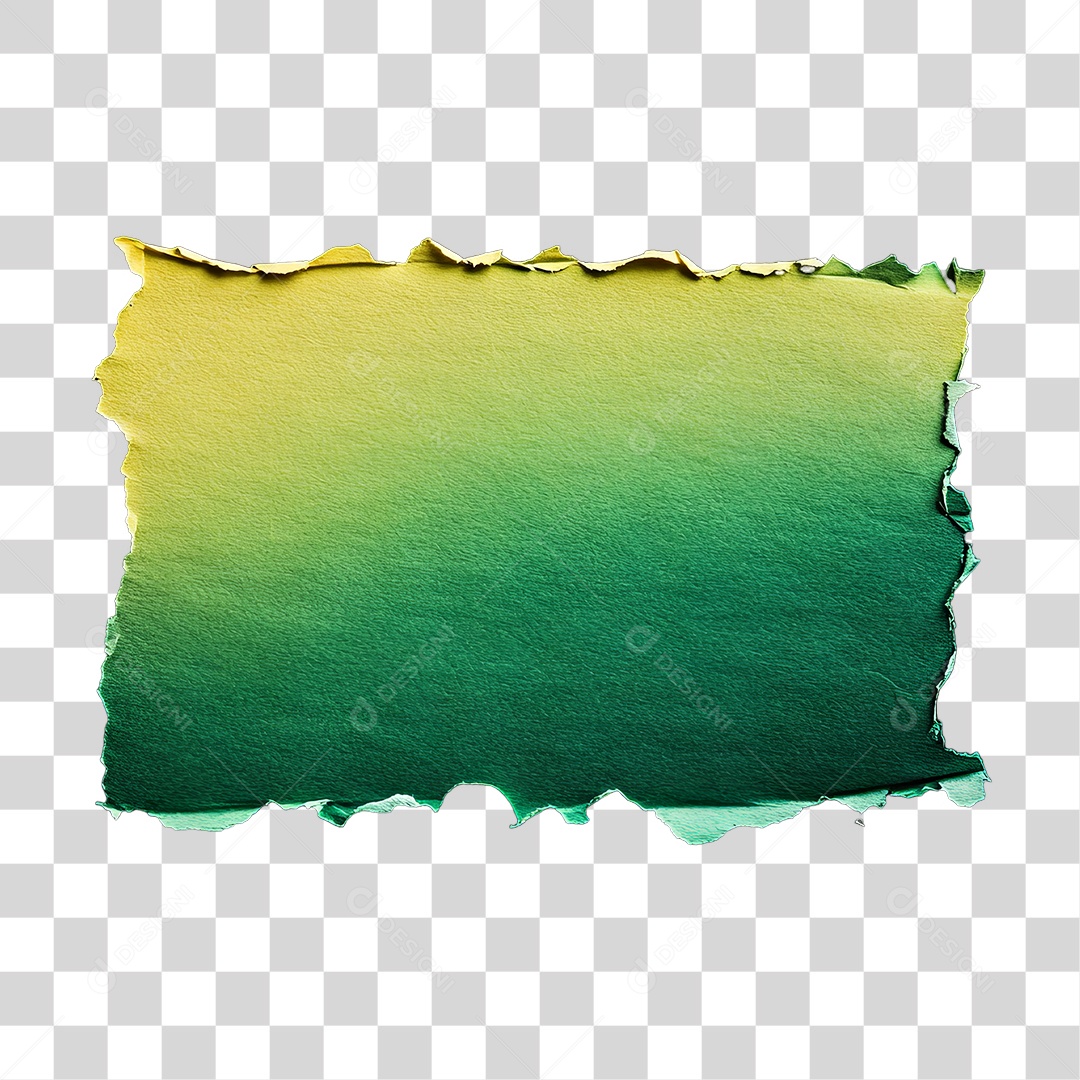 Elemento 3D Papel Amassado Rasgado PNG Transparente
