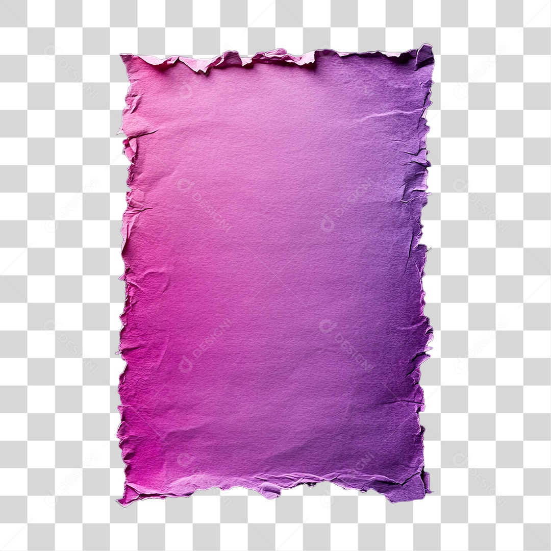 Elemento 3D Papel Amassado Rasgado PNG Transparente