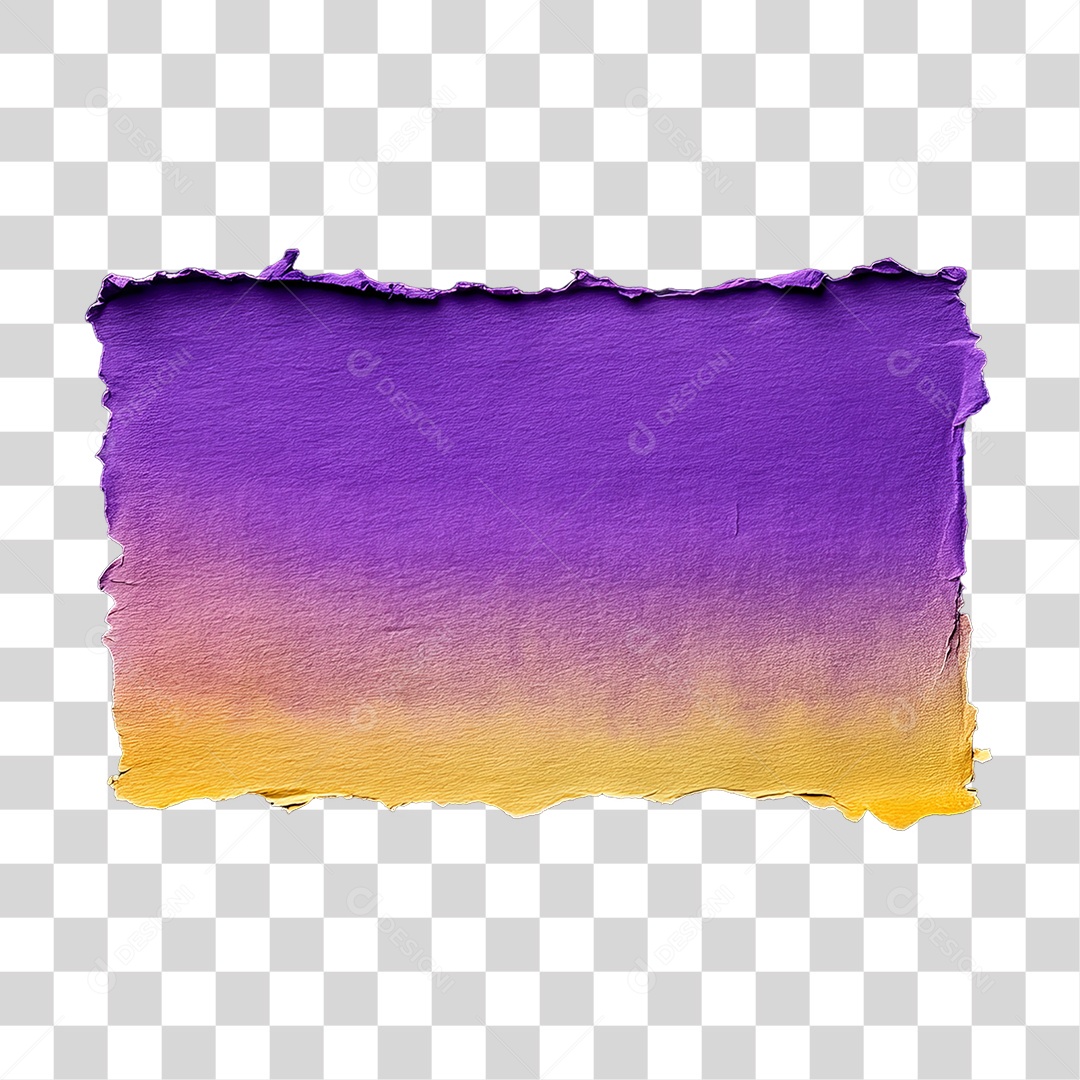 Elemento 3D Papel Amassado Rasgado PNG Transparente