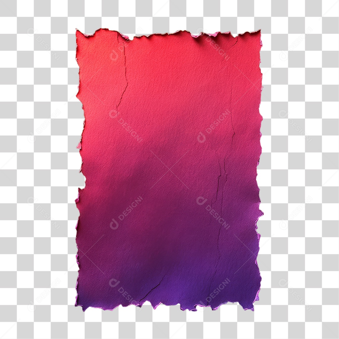 Elemento 3D Papel Amassado Rasgado PNG Transparente
