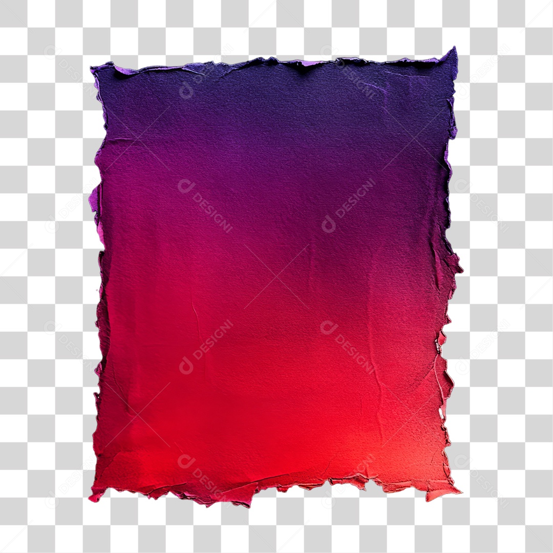 Elemento 3D Papel Amassado Rasgado PNG Transparente