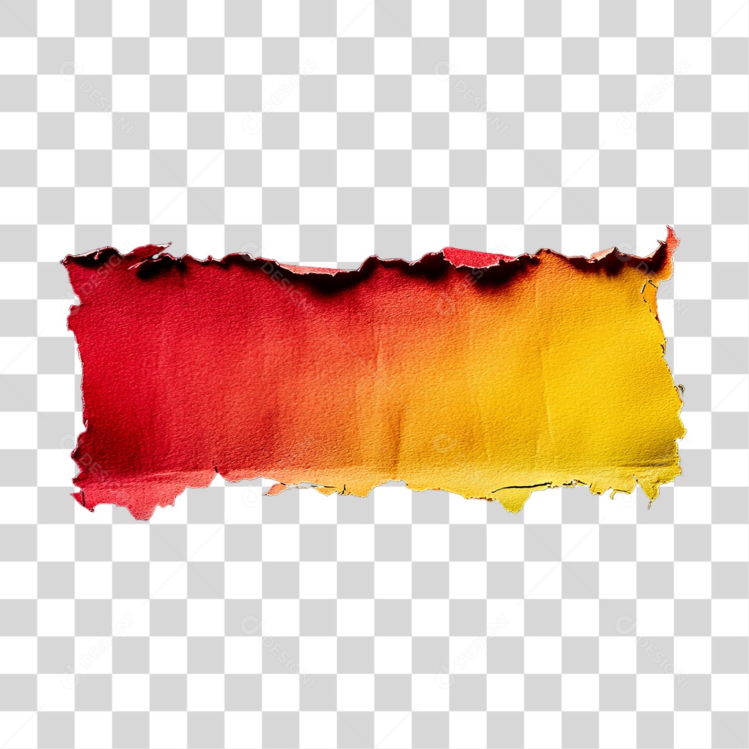 Elemento 3D Papel Amassado Rasgado PNG Transparente