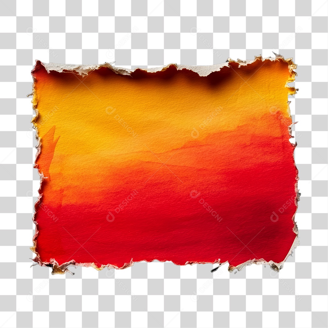 Elemento 3D Papel Amassado Rasgado PNG Transparente