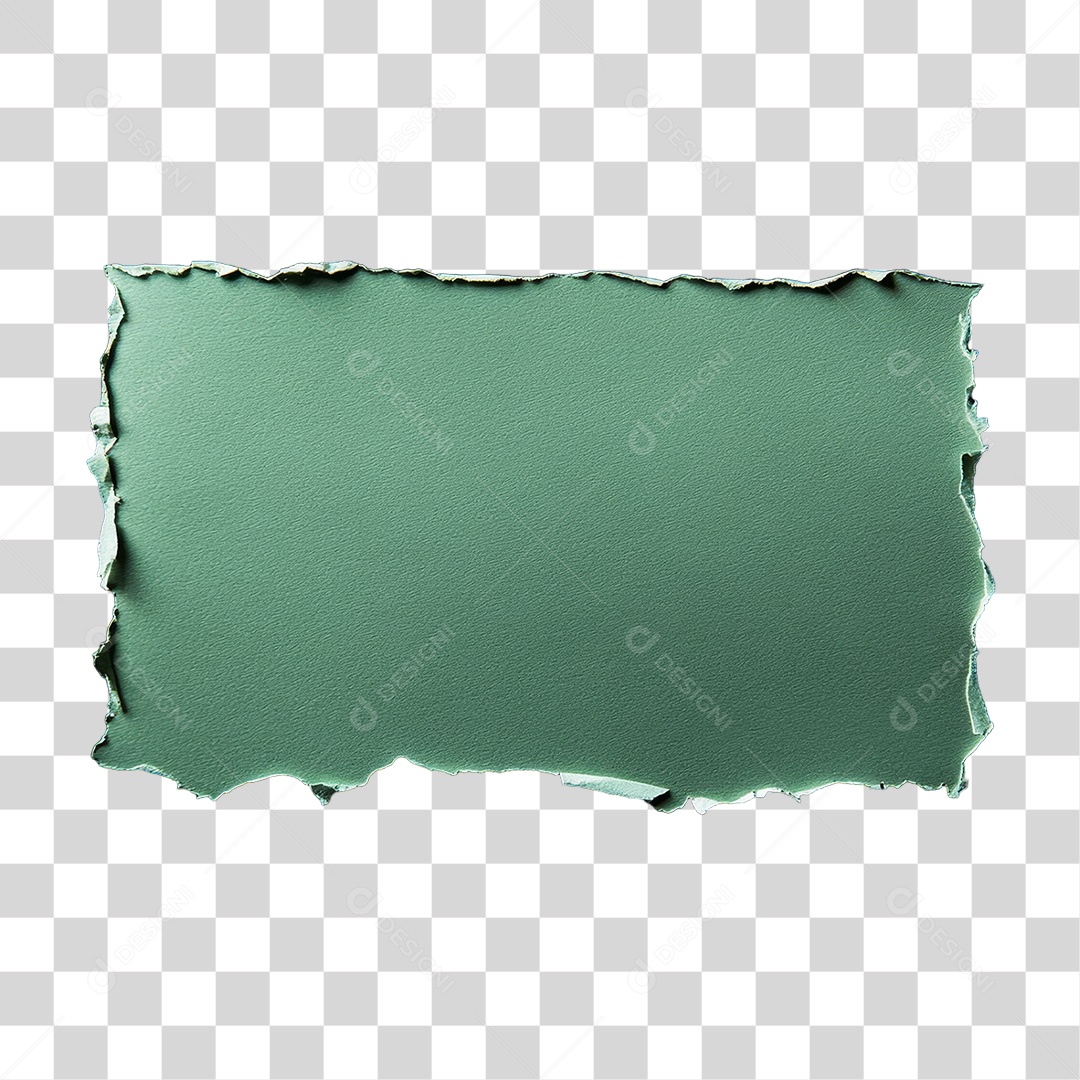 Elemento 3D Papel Amassado Rasgado PNG Transparente