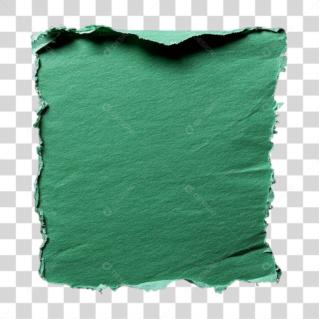 Elemento 3D Papel Amassado Rasgado PNG Transparente