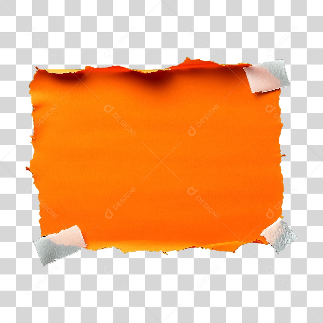 Elemento 3D Papel Amassado Rasgado PNG Transparente