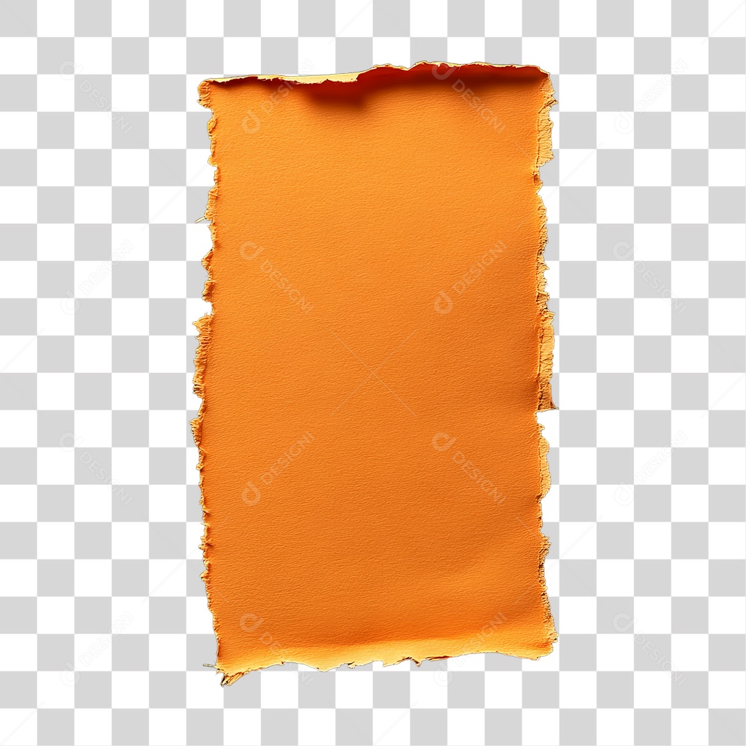 Elemento 3D Papel Amassado Rasgado PNG Transparente