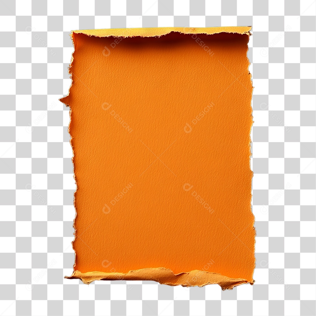 Elemento 3D Papel Amassado Rasgado PNG Transparente