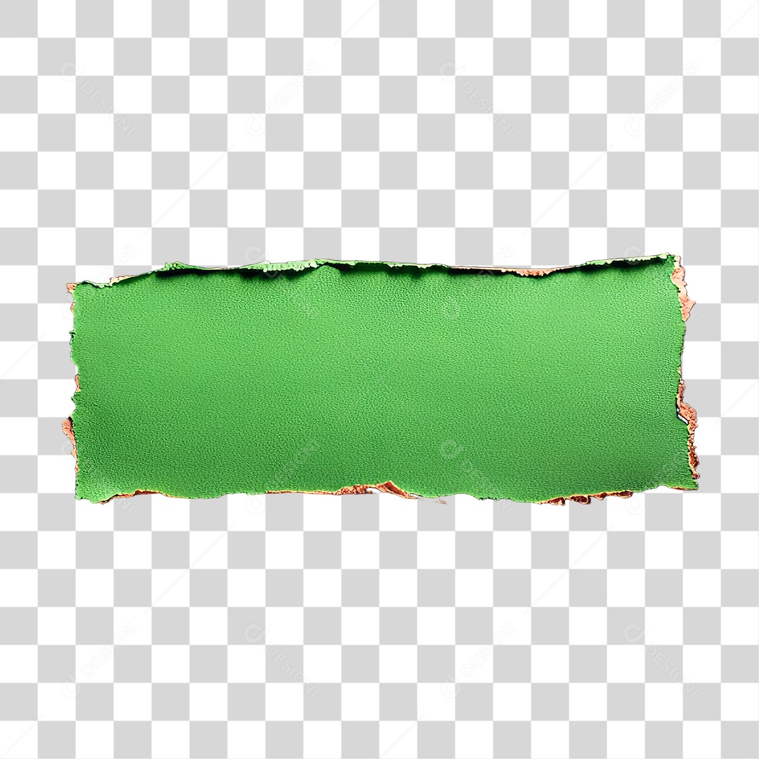 Elemento 3D Papel Amassado Rasgado PNG Transparente