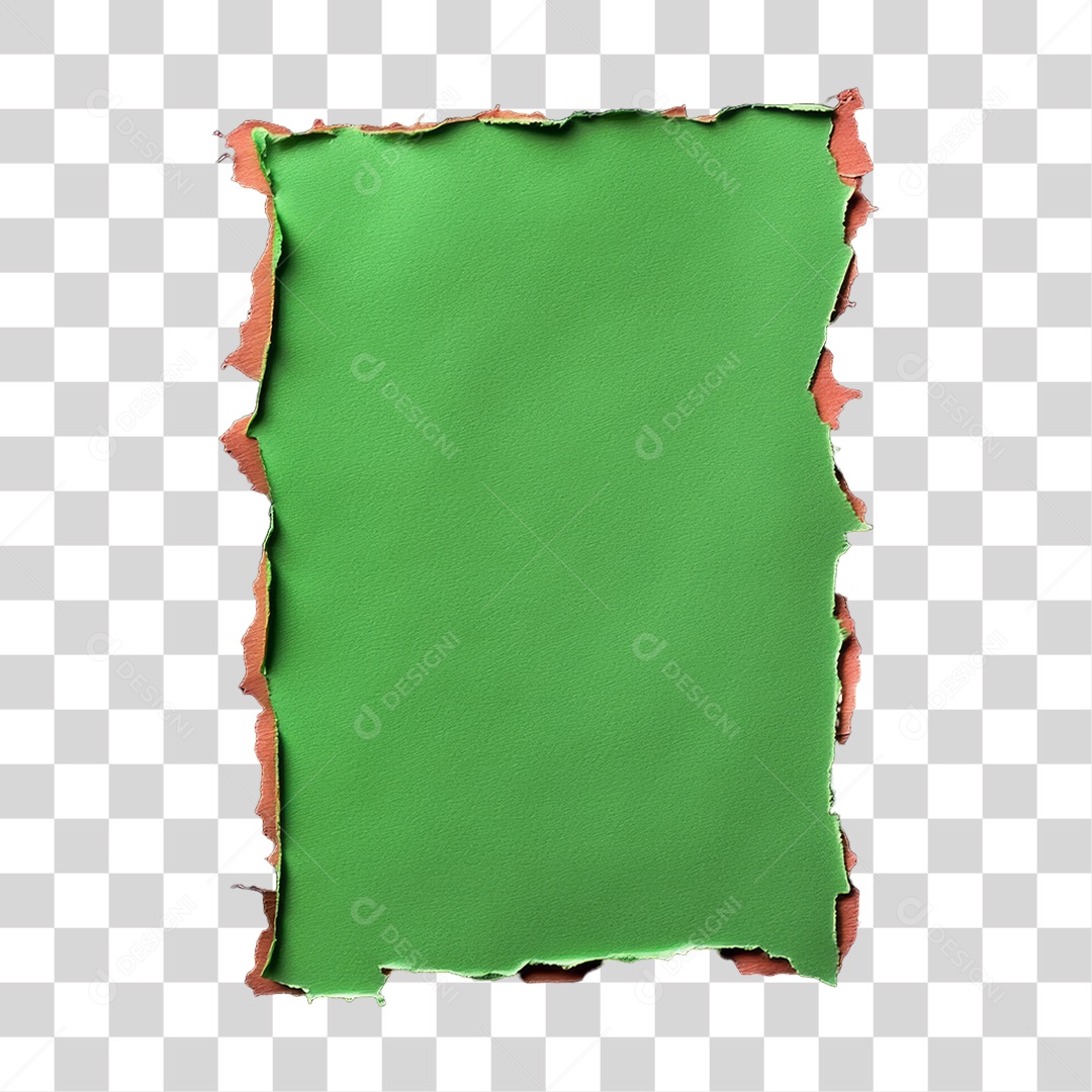 Elemento 3D Papel Amassado Rasgado PNG Transparente