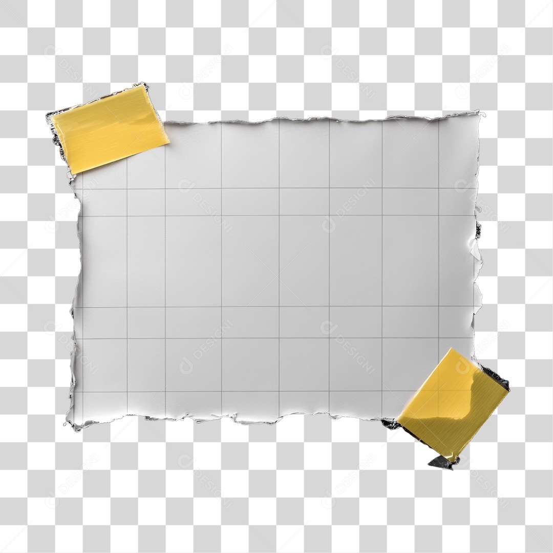 Elemento 3D Papel Amassado Rasgado PNG Transparente
