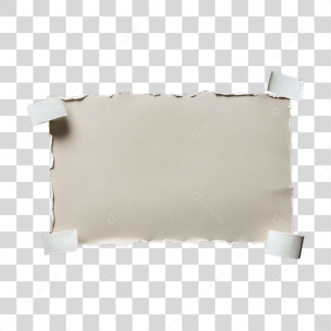 Elemento 3D Papel Amassado Rasgado PNG Transparente