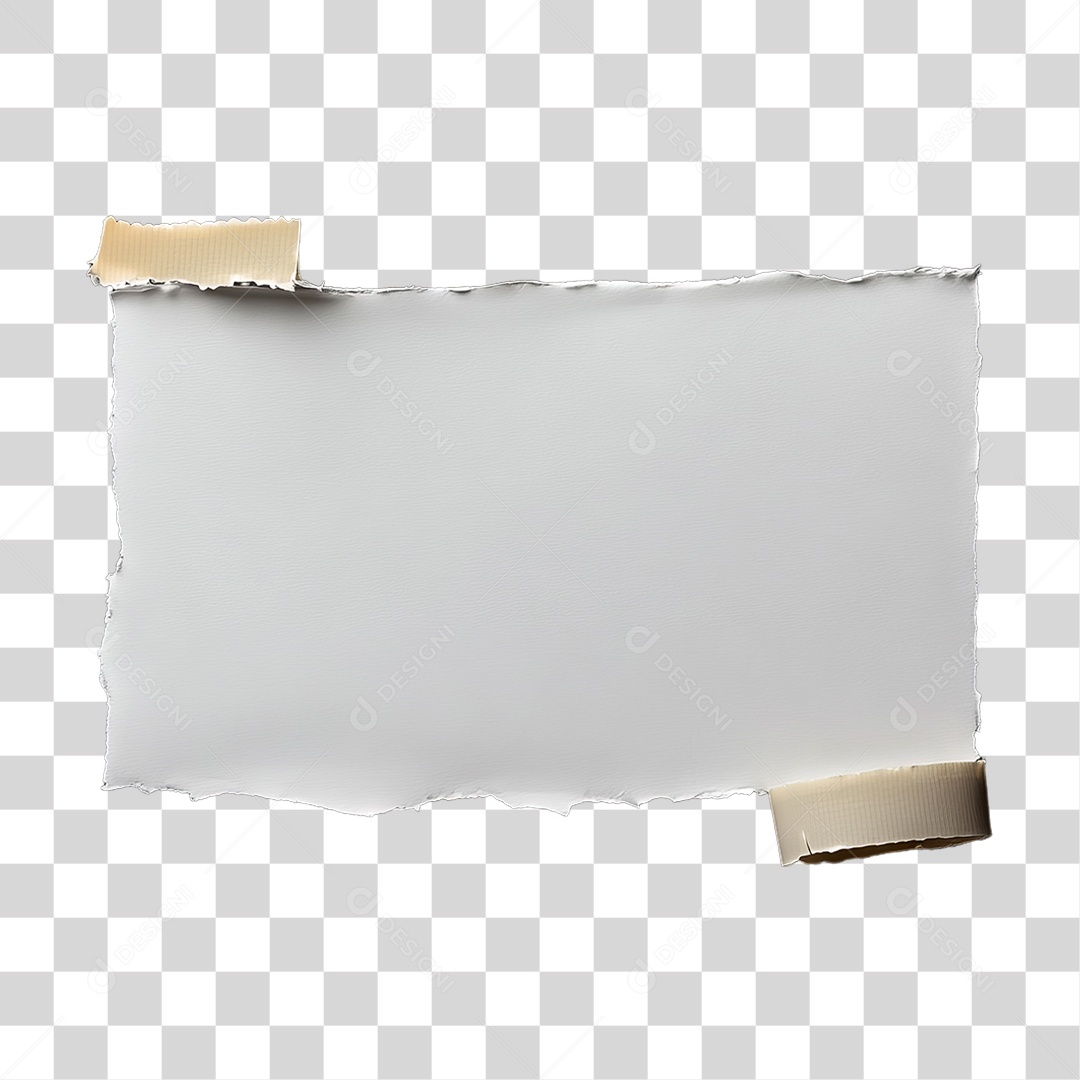 Elemento 3D Papel Amassado Rasgado PNG Transparente