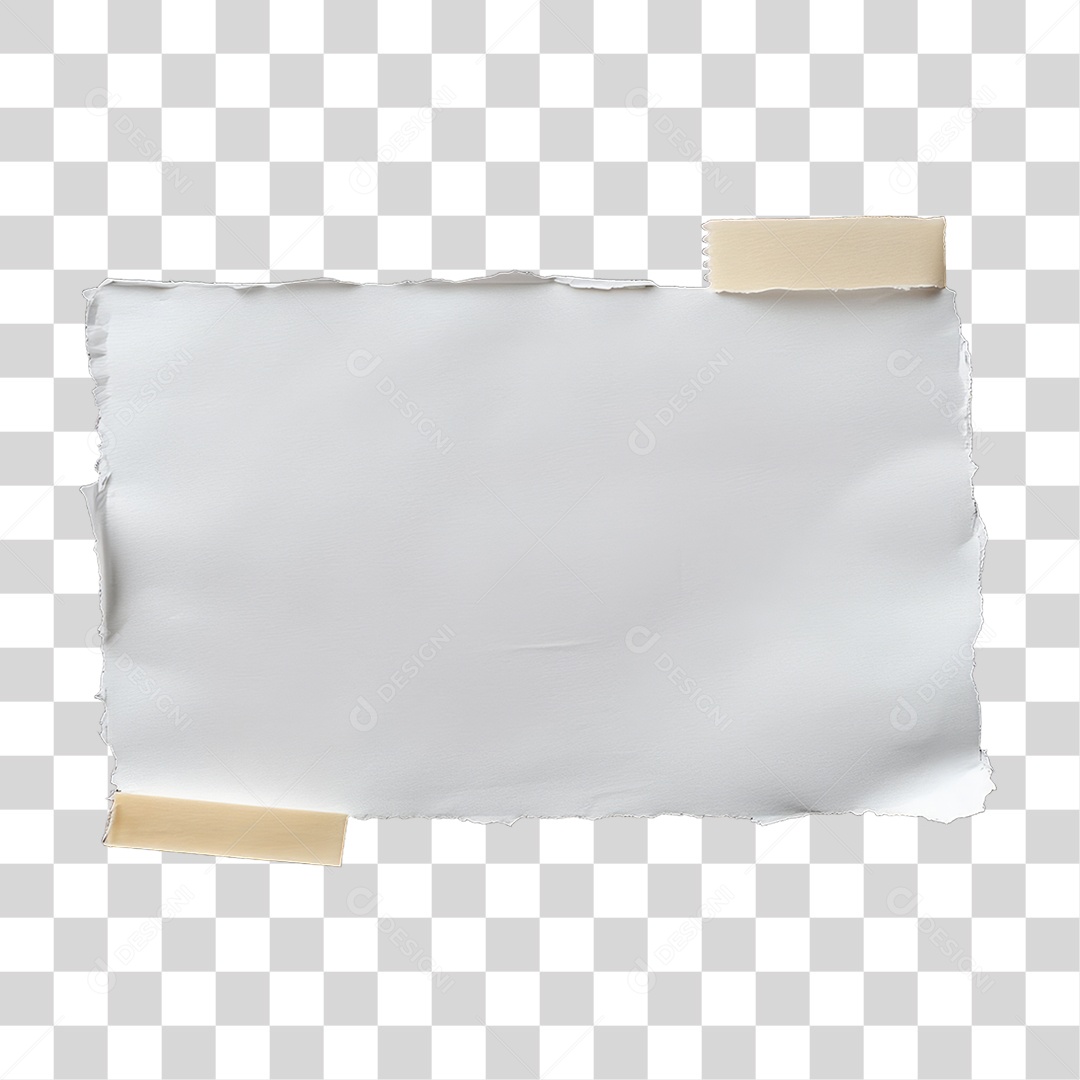 Elemento 3D Papel Amassado Rasgado PNG Transparente