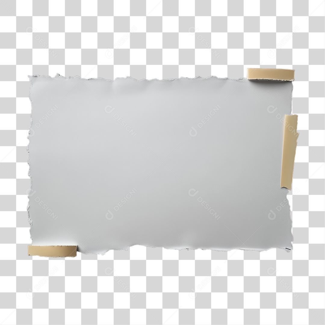 Elemento 3D Papel Amassado Rasgado PNG Transparente