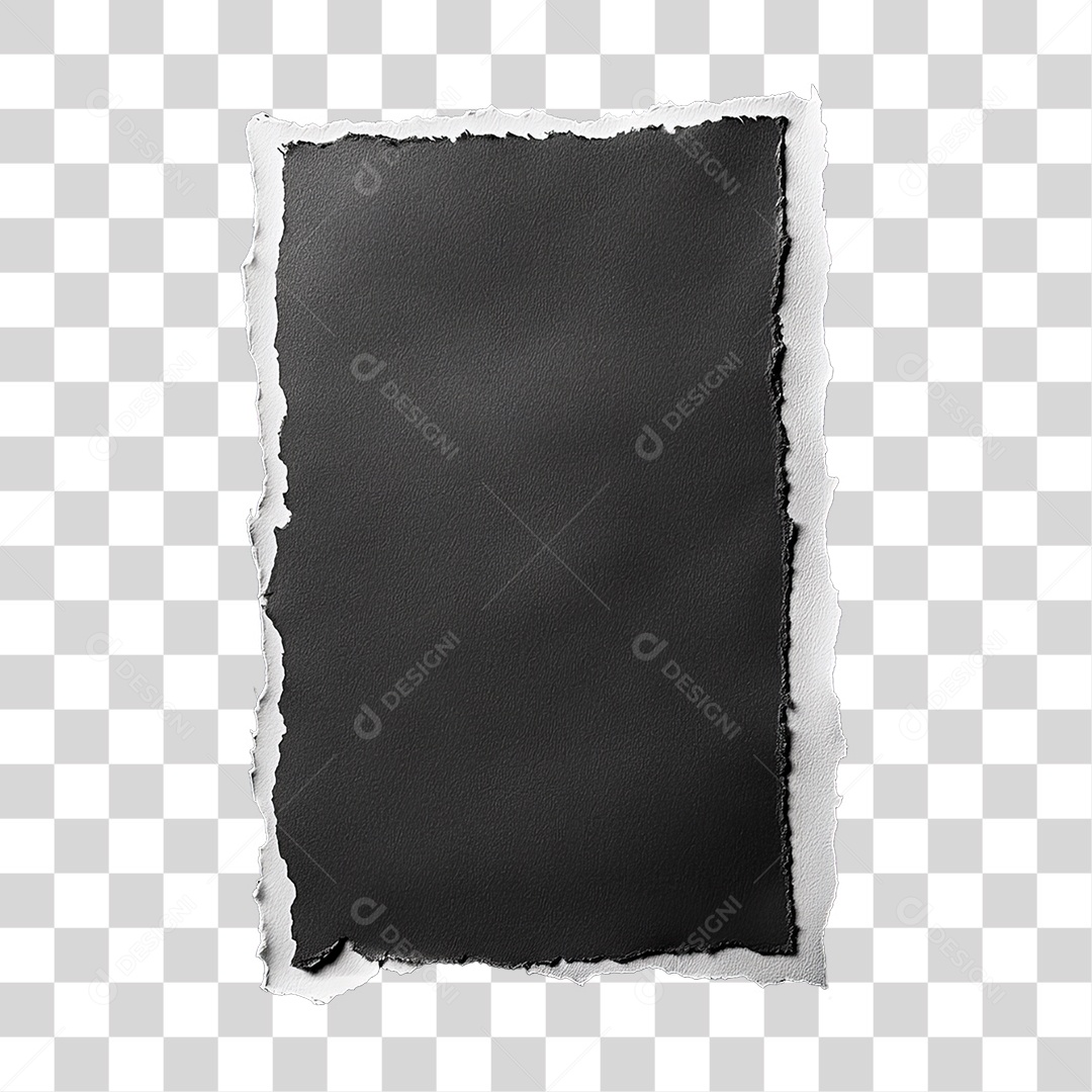 Elemento 3D Papel Amassado Rasgado PNG Transparente