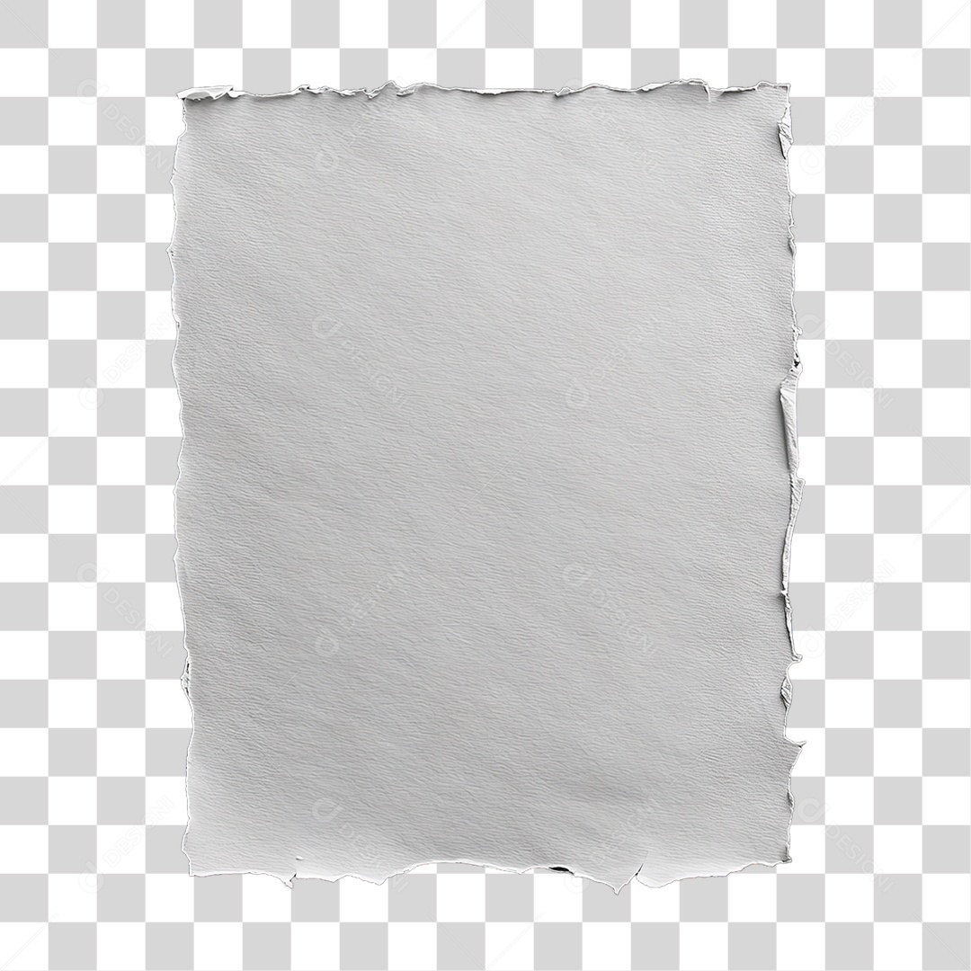 Elemento 3D Papel Amassado Rasgado PNG Transparente