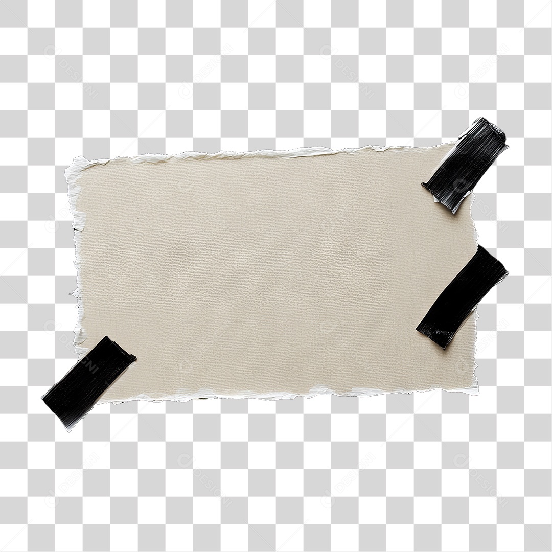 Elemento 3D Papel Amassado Rasgado PNG Transparente