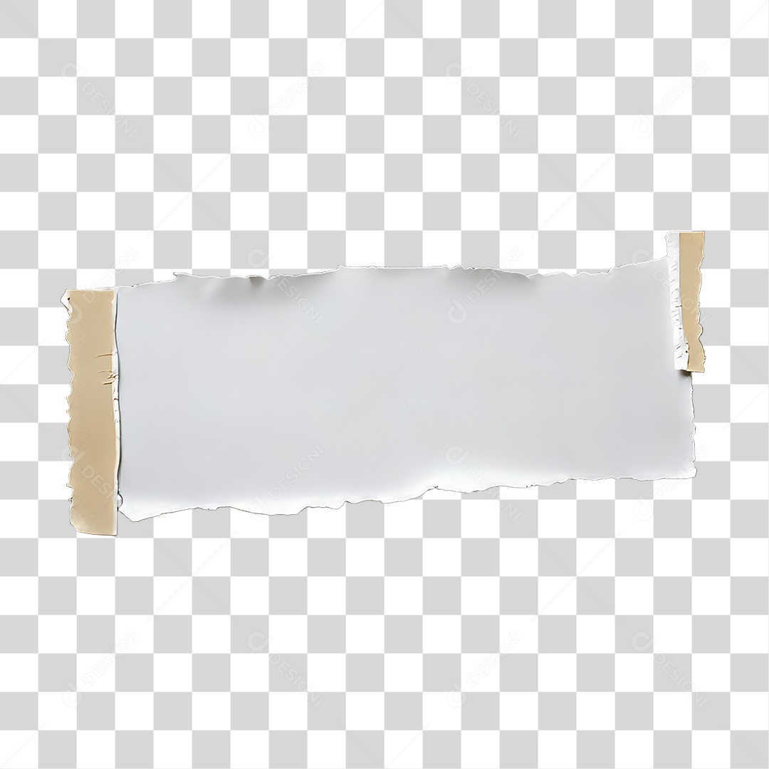 Elemento 3D Papel Amassado Rasgado PNG Transparente