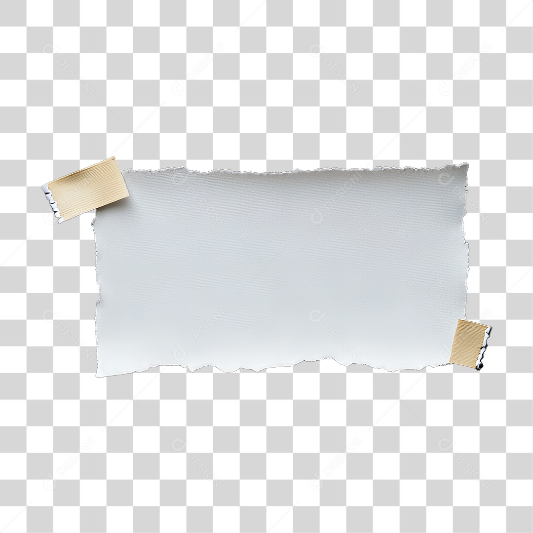 Elemento 3D Papel Amassado Rasgado PNG Transparente