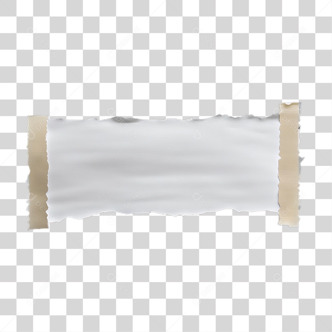 Elemento 3D Papel Amassado Rasgado PNG Transparente