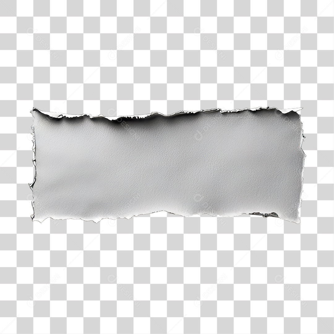 Elemento 3D Papel Amassado Rasgado PNG Transparente