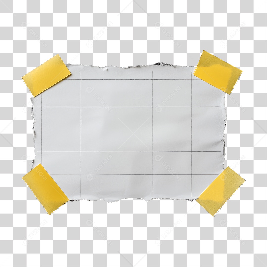 Elemento 3D Papel Amassado Rasgado PNG Transparente