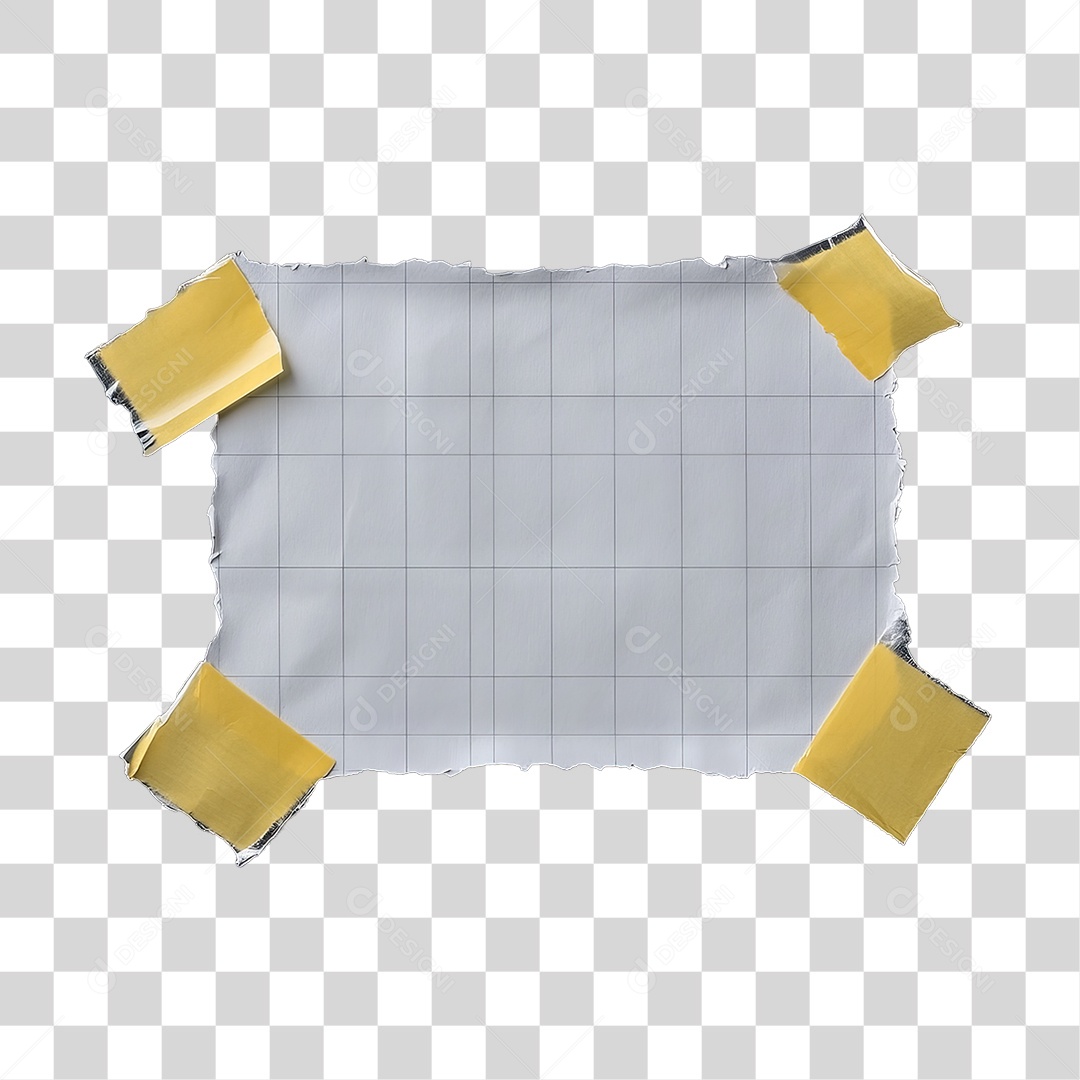Elemento 3D Papel Amassado Rasgado PNG Transparente