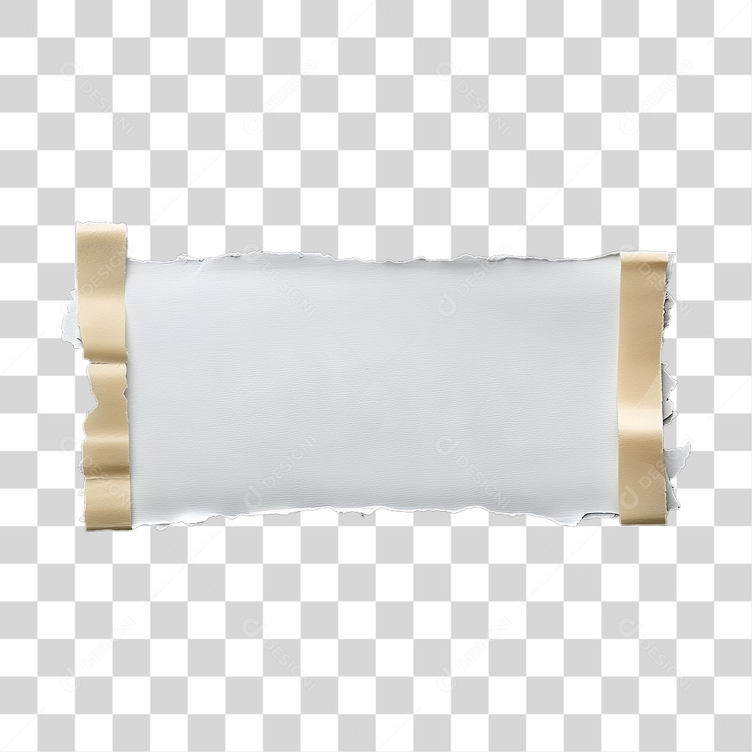 Elemento 3D Papel Amassado Rasgado PNG Transparente