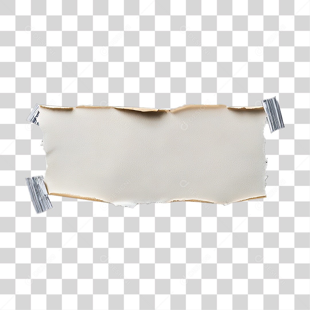 Elemento 3D Papel Amassado Rasgado PNG Transparente