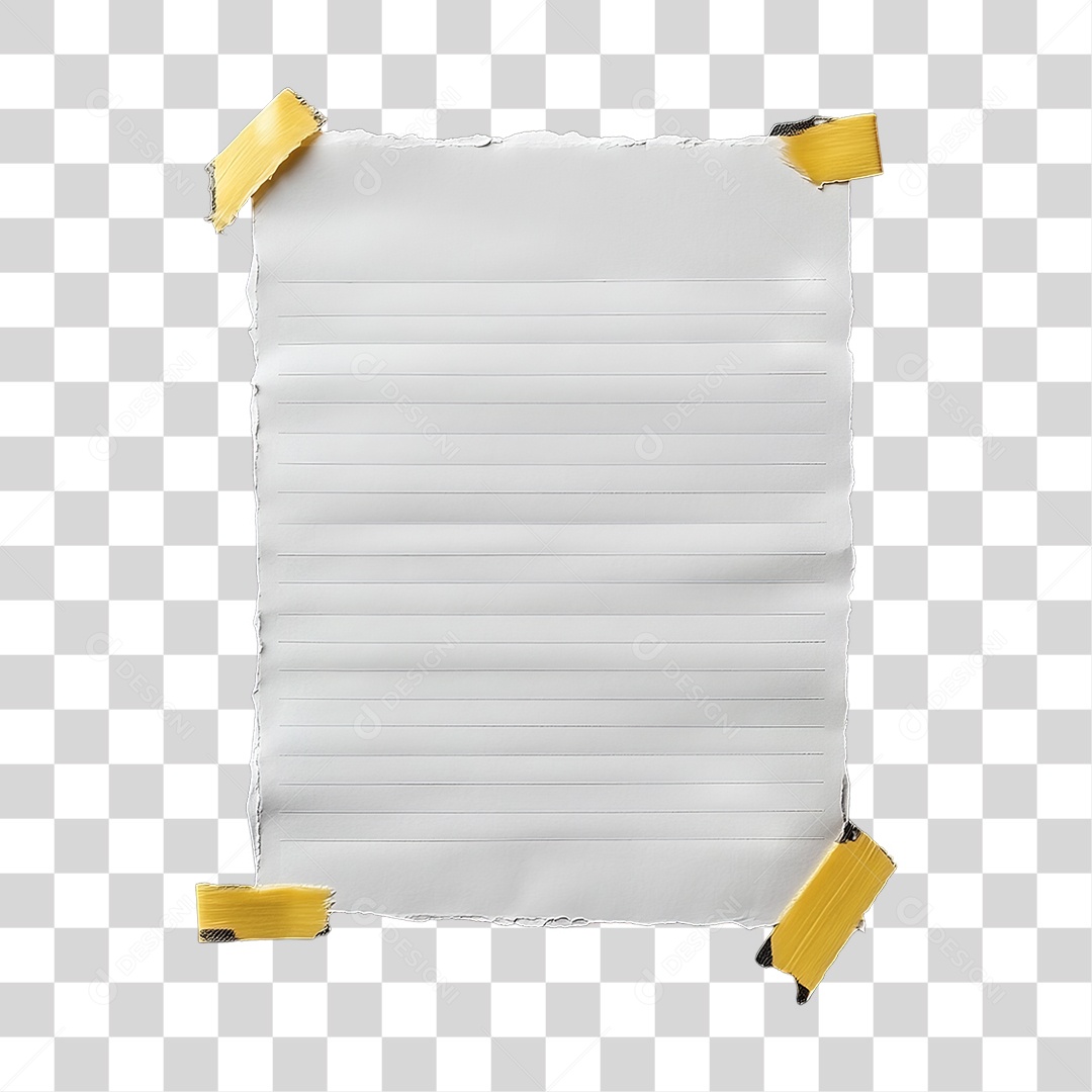 Elemento 3D Papel Amassado Rasgado PNG Transparente