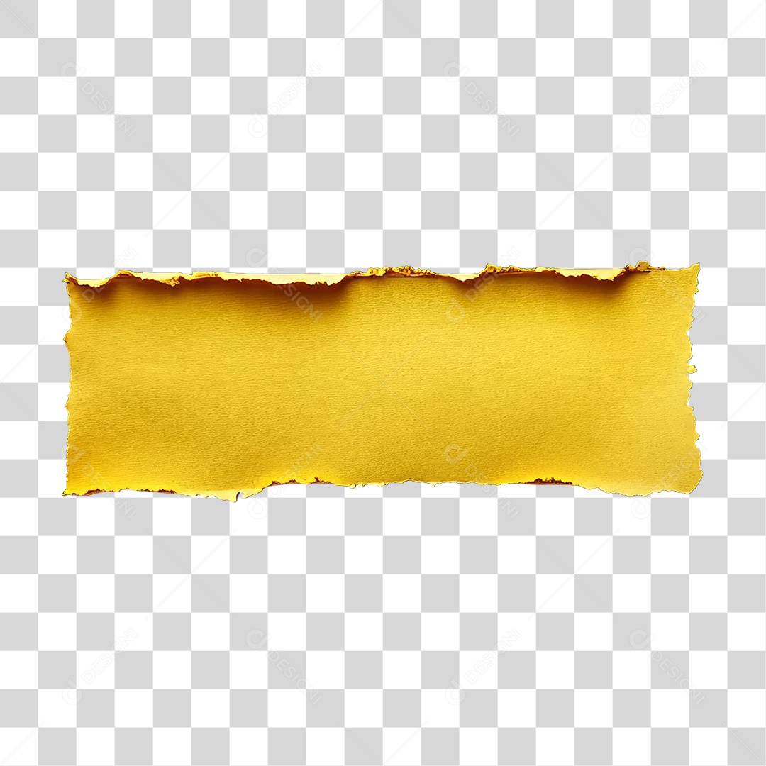 Elemento 3D Papel Amassado Rasgado PNG Transparente