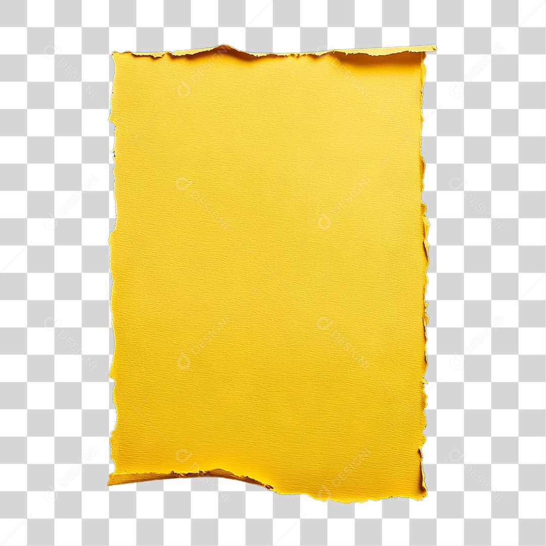 Elemento 3D Papel Amassado Rasgado PNG Transparente