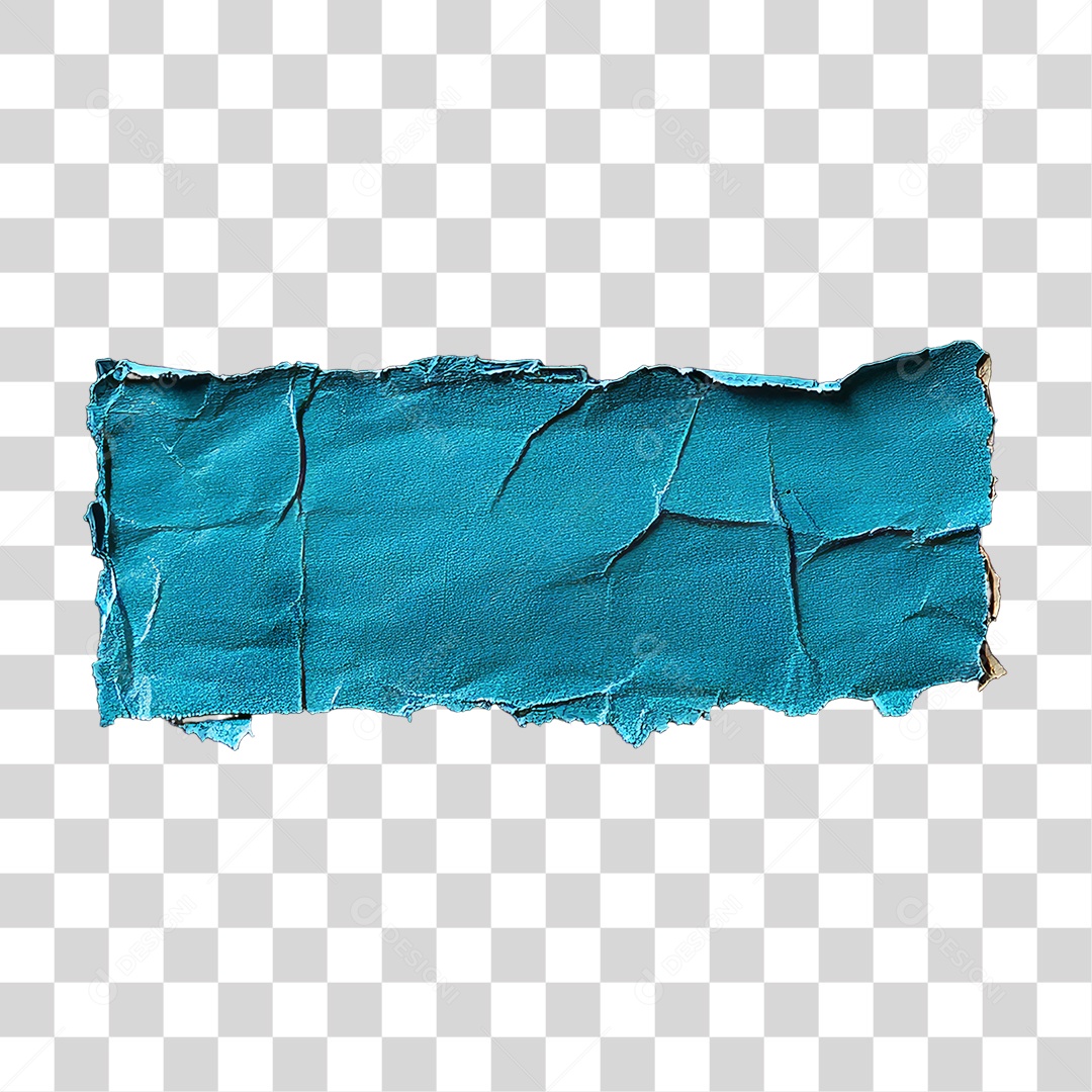 Elemento 3D Papel Amassado Rasgado PNG Transparente