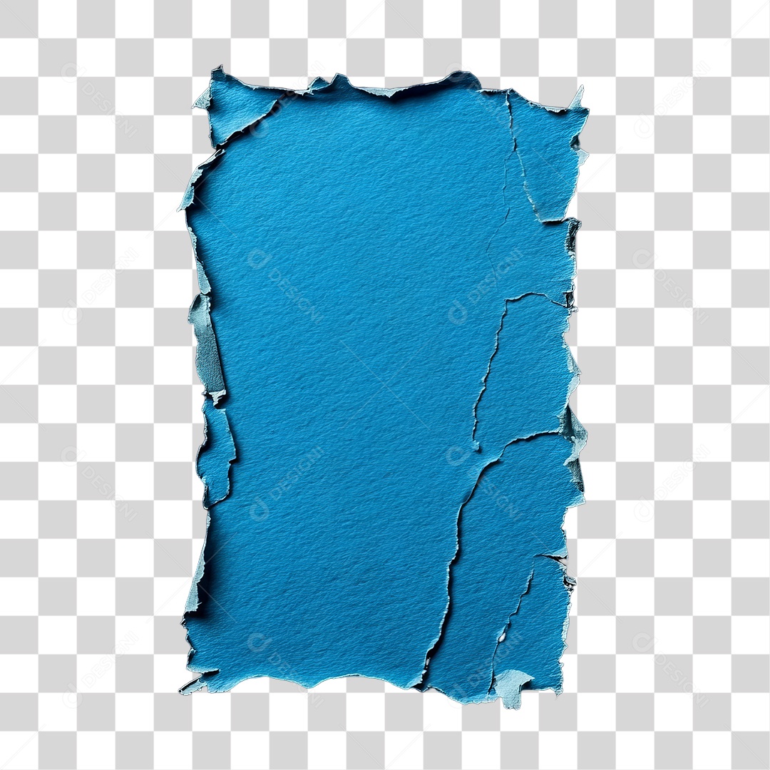 Elemento 3D Papel Amassado Rasgado PNG Transparente