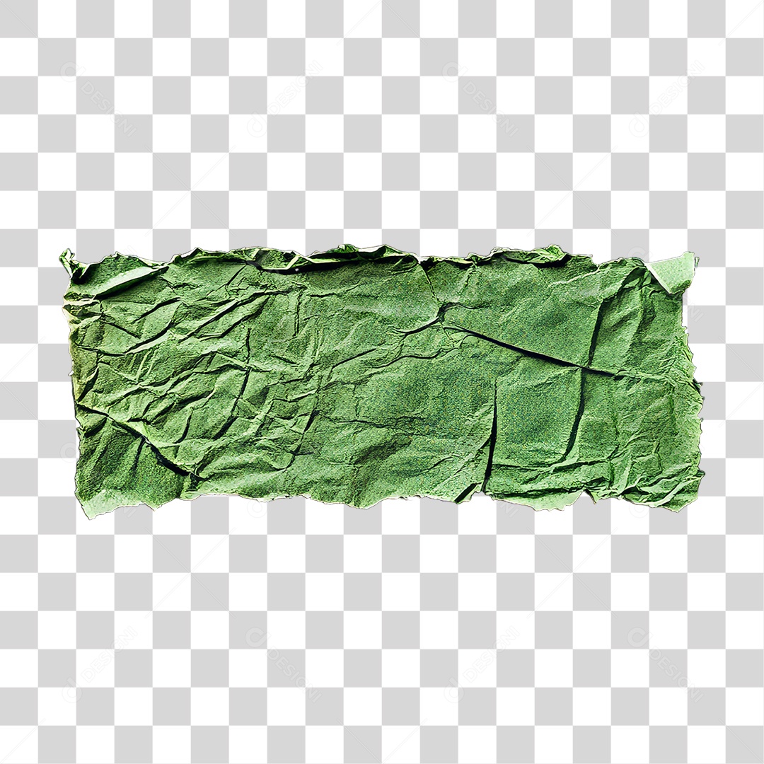 Elemento 3D Papel Amassado Rasgado PNG Transparente