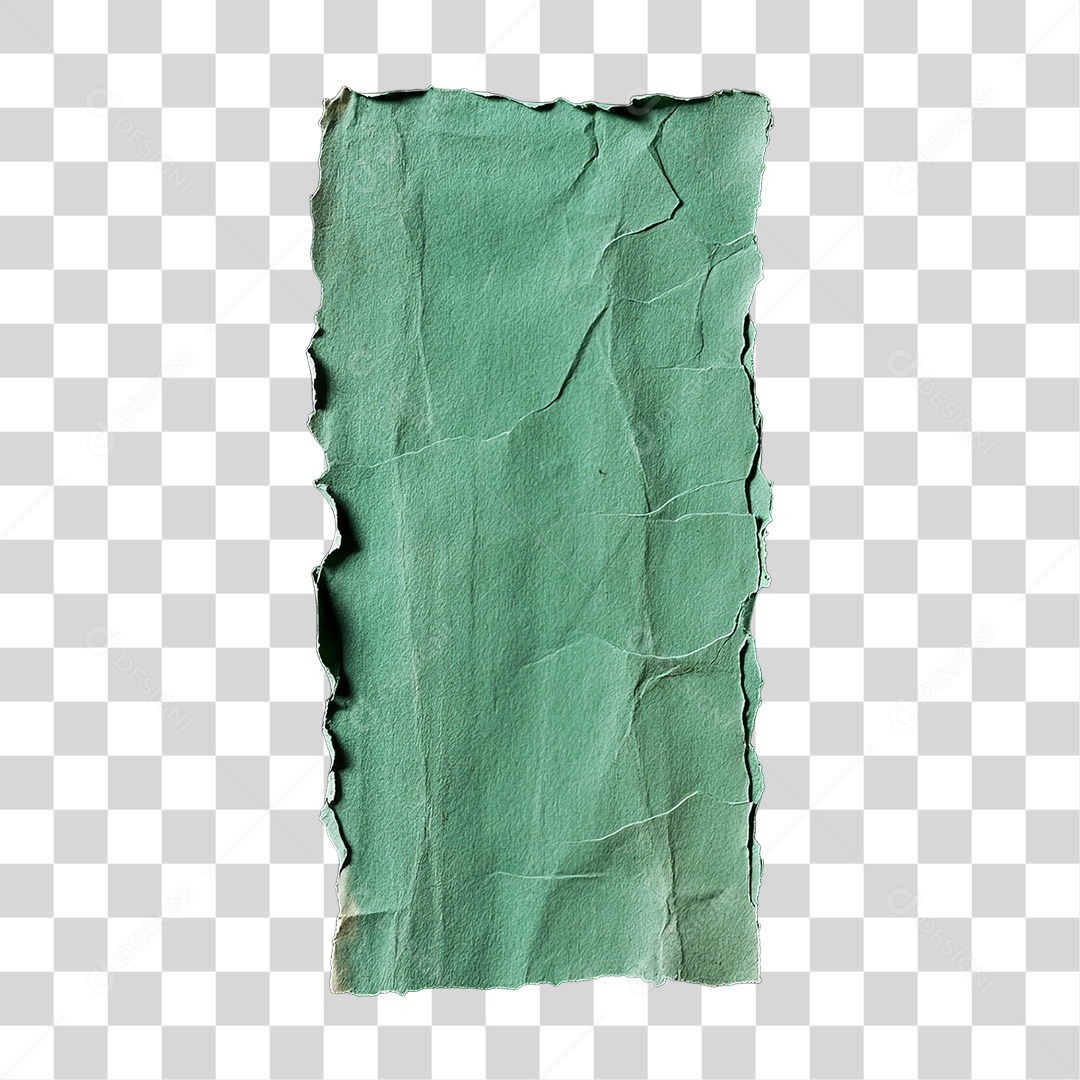 Elemento 3D Papel Amassado Rasgado PNG Transparente