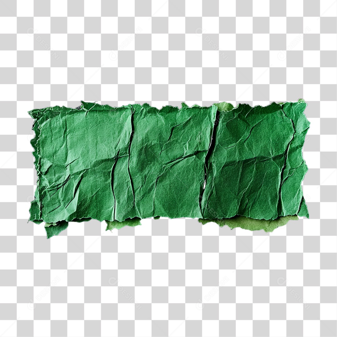 Elemento 3D Papel Amassado Rasgado PNG Transparente