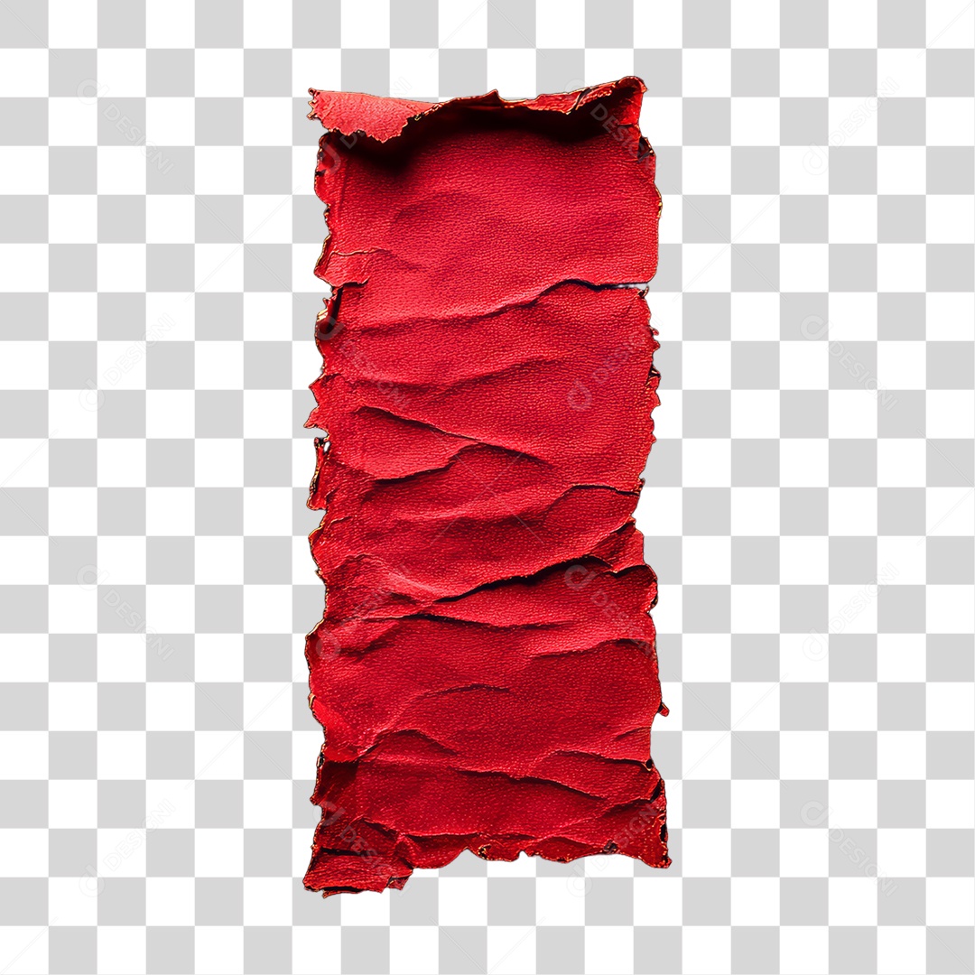 Elemento 3D Papel Amassado Rasgado PNG Transparente