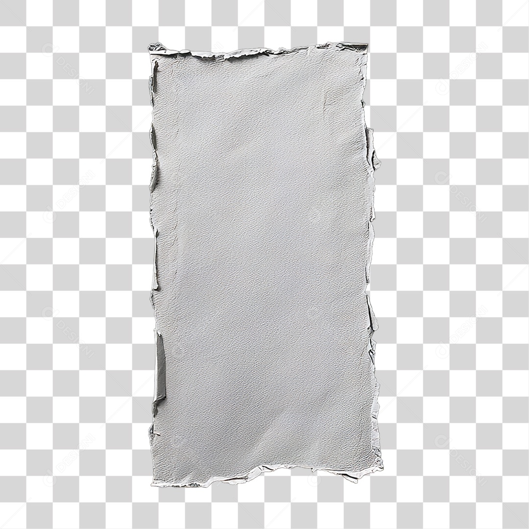 Elemento 3D Papel Amassado Rasgado PNG Transparente