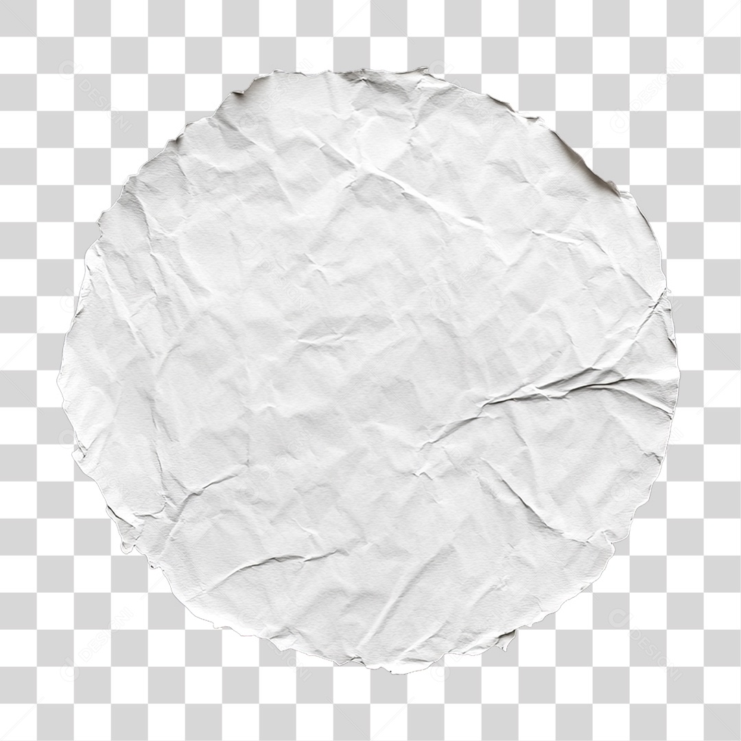 Elemento 3D Papel Amassado Rasgado PNG Transparente