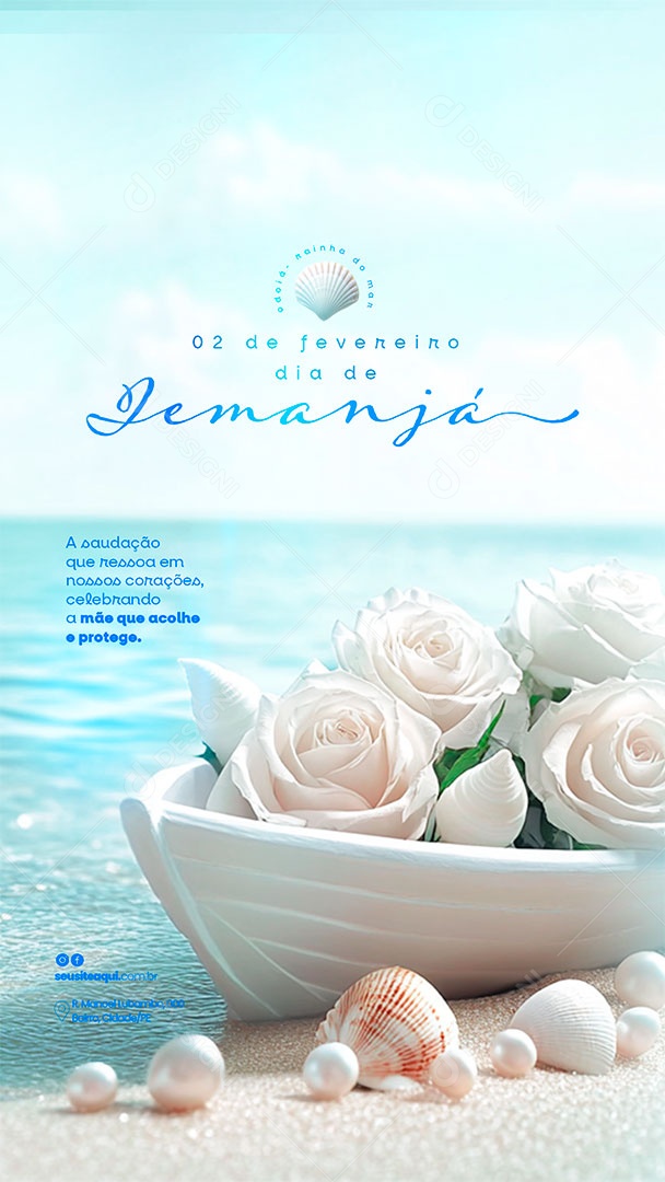 Story Dia de Iemanjá 2 de Fevereiro Social Media PSD Editável