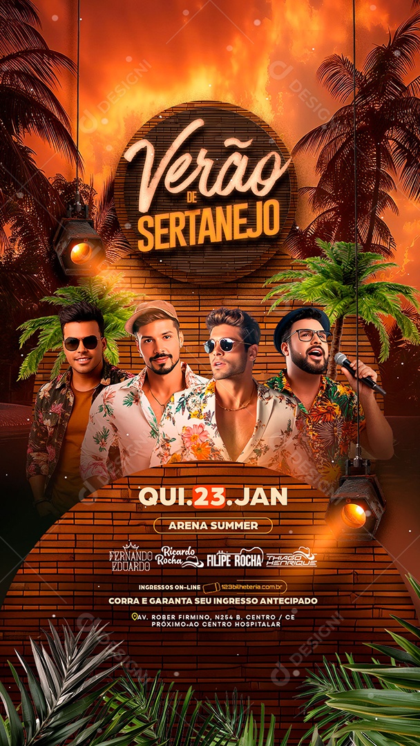 Story Flyer Verão De Sertanejo Social Media PSD Editável