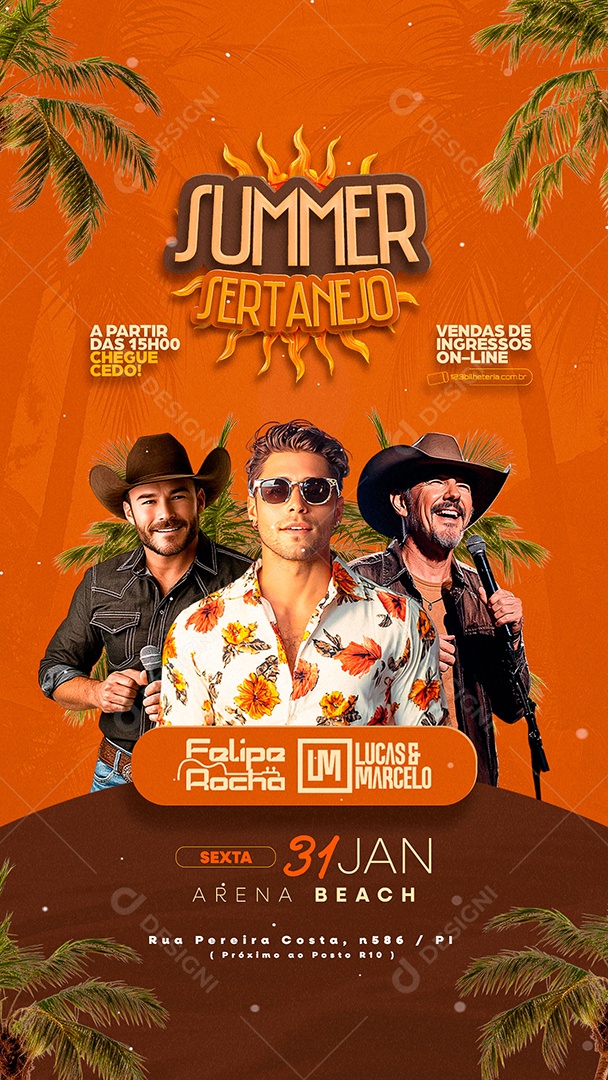 Story Flyer Summer Sertanejo Social Media PSD Editável