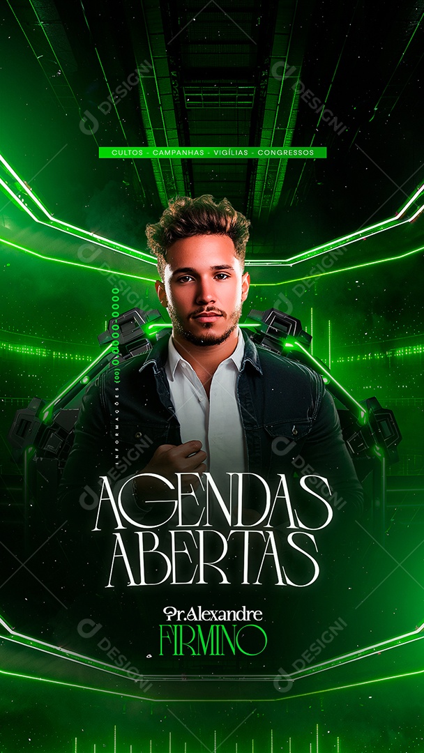 Story Flyer Gospel Pr Alexandre Firmino Social Media PSD Editável