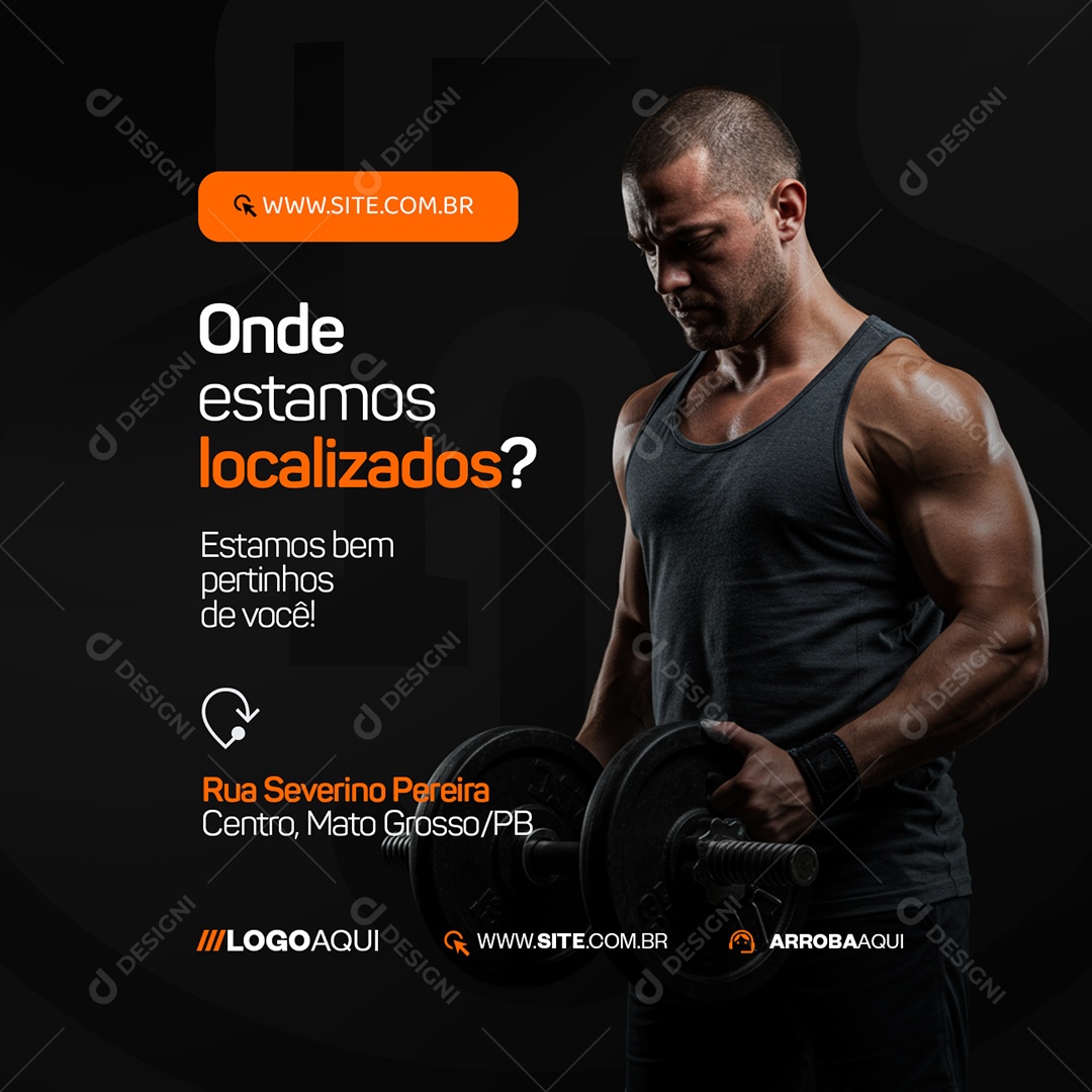 Academia Onde Estamos Localizados Social Media PSD Editável