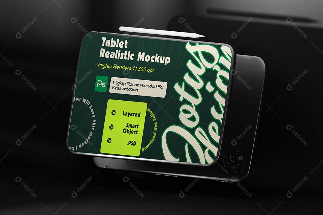 Mockup de Tablet Para Composição PSD Editável