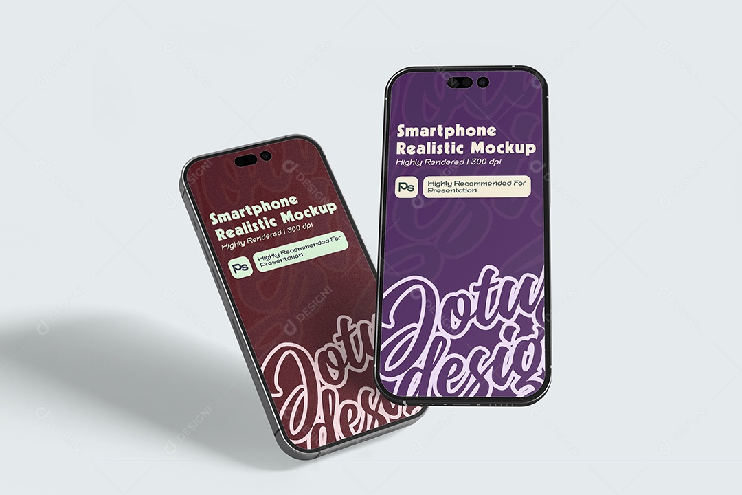 Mockup de Dois Celulares PSD Editável